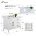 42" Single Sink Modern Freestanding Bathroom Vanity Set with Arabescato White Engineered Marble Top – Storage Cabinet with Soft-Closing Doors & Drawers VA9042 - HomeBeyond