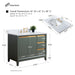 42" Single Sink Modern Freestanding Solid Wood Bathroom Vanity Set with Ariston White Engineered Marble Top – Storage Cabinet with Soft-Closing Drawers VA8042 - HomeBeyond