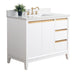 42" Single Sink Modern Freestanding Solid Wood Bathroom Vanity Set with Ariston White Engineered Marble Top – Storage Cabinet with Soft-Closing Drawers VA8042 - HomeBeyond