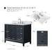 42" Single Sink Modern Freestanding Solid Wood Bathroom Vanity Set with White Engineered Marble Top – Storage Cabinet with Soft-Closing Doors & Drawers VA8142 - HomeBeyond