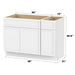 45" Modern Freestanding Birch & Plywood Bathroom Vanity Base Only – Shaker Style Storage Cabinet with 1 Drawer & 3 Soft-Closing Doors VA4133-121 - HomeBeyond