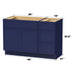 45" Modern Freestanding Birch & Plywood Bathroom Vanity Base Only – Shaker Style Storage Cabinet with 3 Drawers & 1 Door VA4130-153 - HomeBeyond