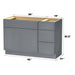 45" Modern Freestanding Birch & Plywood Bathroom Vanity Base Only – Shaker Style Storage Cabinet with 3 Drawers & 1 Door VA4130-153 - HomeBeyond