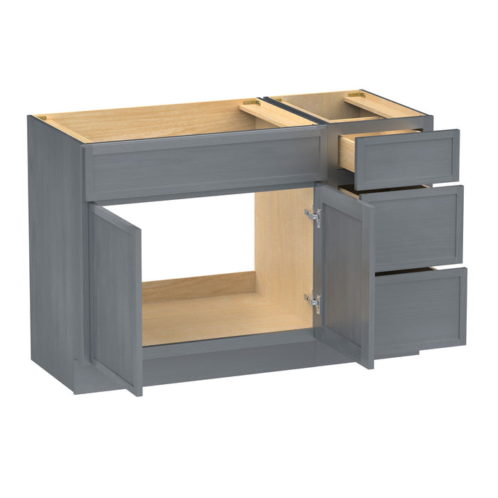 45" Modern Freestanding Birch & Plywood Bathroom Vanity Base Only – Shaker Style Storage Cabinet with 3 Drawers & 1 Door VA4130-153 - HomeBeyond