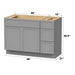 45" Modern Freestanding Birch & Plywood Bathroom Vanity Base Only – Shaker Style Storage Cabinet with 3 Drawers & 2 Soft-Closing Doors VA4133-123 - HomeBeyond
