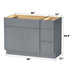 45" Modern Freestanding Birch & Plywood Bathroom Vanity Base Only – Shaker Style Storage Cabinet with 3 Drawers & 2 Soft-Closing Doors VA4133-123 - HomeBeyond