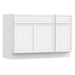 45" Modern Freestanding Birch & Plywood Bathroom Vanity Base Only – Shaker Style Storage Cabinet with Soft-Closing 1 Drawer & 3 Doors VA4130-151 - HomeBeyond