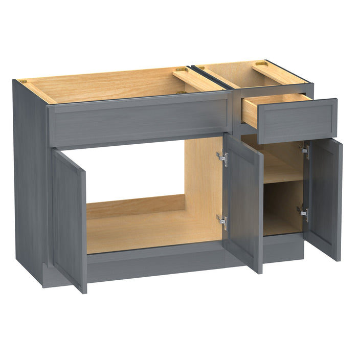 45" Modern Freestanding Birch & Plywood Bathroom Vanity Base Only – Shaker Style Storage Cabinet with Soft-Closing 1 Drawer & 3 Doors VA4130-151 - HomeBeyond