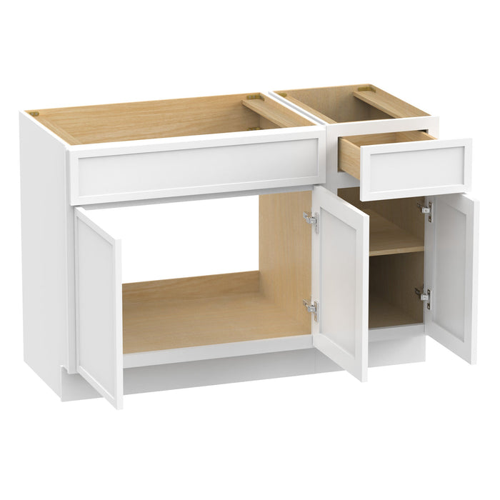 45" Modern Freestanding Birch & Plywood Bathroom Vanity Base Only – Shaker Style Storage Cabinet with Soft-Closing 1 Drawer & 3 Doors VA4130-151 - HomeBeyond