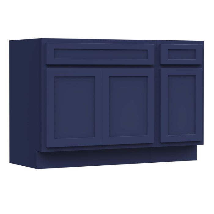 45" Modern Freestanding Oak Plywood Bathroom Vanity Base Only – Shaker Style Storage Cabinet with 1 Drawer & 3 Soft-Closing Doors VA4030-151 - HomeBeyond