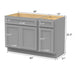 45" Modern Freestanding Oak Plywood Bathroom Vanity Base Only – Shaker Style Storage Cabinet with 1 Drawer & 3 Soft-Closing Doors VA4030-151 - HomeBeyond