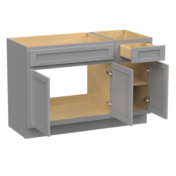 45" Modern Freestanding Oak Plywood Bathroom Vanity Base Only – Shaker Style Storage Cabinet with 1 Drawer & 3 Soft-Closing Doors VA4030-151 - HomeBeyond
