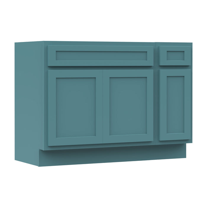 45" Modern Freestanding Oak Plywood Bathroom Vanity Base Only – Shaker Style Storage Cabinet with 1 Drawer & 3 Soft-Closing Doors VA4033-121 - HomeBeyond