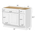 45" Modern Freestanding Oak Plywood Bathroom Vanity Base Only – Shaker Style Storage Cabinet with 1 Drawer & 3 Soft-Closing Doors VA4033-121 - HomeBeyond