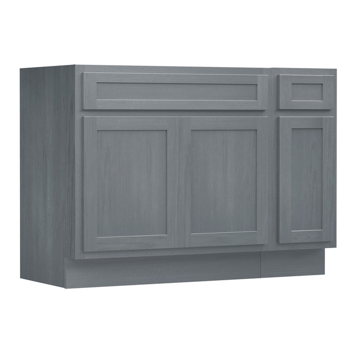 45" Modern Freestanding Oak Plywood Bathroom Vanity Base Only – Shaker Style Storage Cabinet with 1 Drawer & 3 Soft-Closing Doors VA4033-121 - HomeBeyond