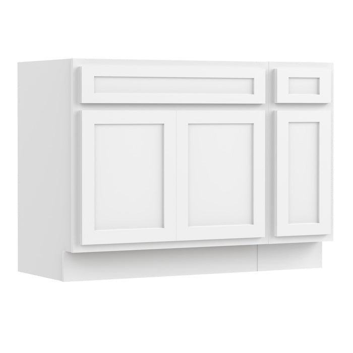 45" Modern Freestanding Oak Plywood Bathroom Vanity Base Only – Shaker Style Storage Cabinet with 1 Drawer & 3 Soft-Closing Doors VA4033-121 - HomeBeyond