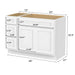 45" Modern Freestanding Oak Plywood Bathroom Vanity Base Only – Shaker Style Storage Cabinet with 3 Drawers & 2 Soft-Closing Doors VA4033-123 - HomeBeyond