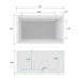 47" x 29" Modern Slipper Freestanding Solid Surface Soaking Bathtub White Small Soaker Tub Slotted Overflow VA6816B-XS - HomeBeyond