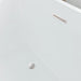 47" x 29" Modern Slipper Freestanding Solid Surface Soaking Bathtub White Small Soaker Tub Slotted Overflow VA6816B-XS - HomeBeyond