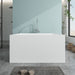 47" x 29" Modern Slipper Freestanding Solid Surface Soaking Bathtub White Small Soaker Tub Slotted Overflow VA6816B-XS - HomeBeyond