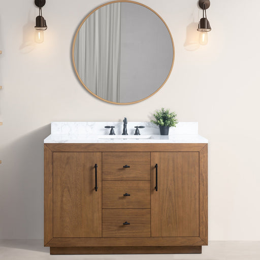 48" Bathroom Vanity with Sink and Top, With Soft Closing Doors - HomeBeyond