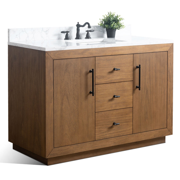 48" Bathroom Vanity with Sink and Top, With Soft Closing Doors - HomeBeyond