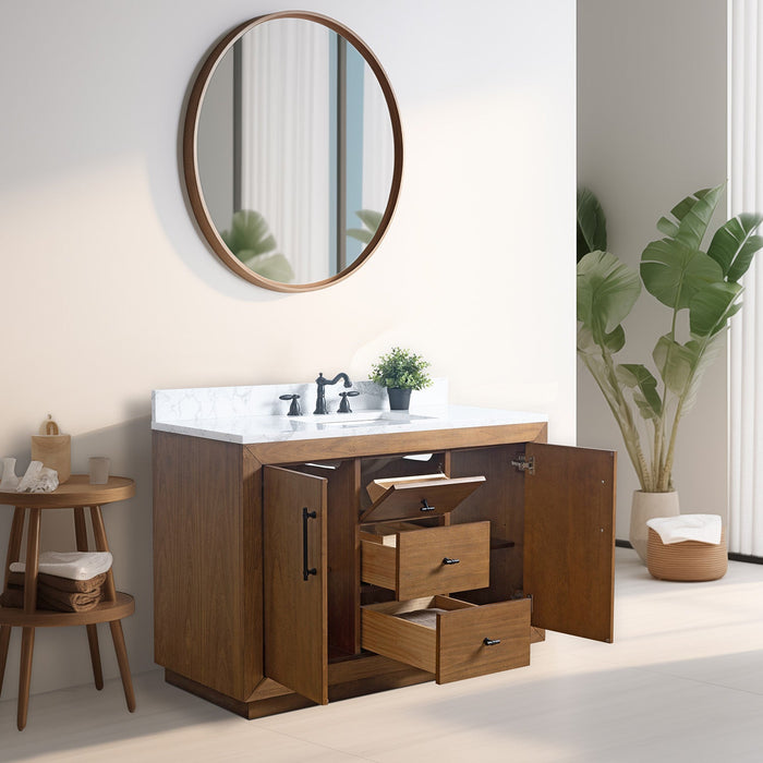 48" Bathroom Vanity with Sink and Top, With Soft Closing Doors - HomeBeyond