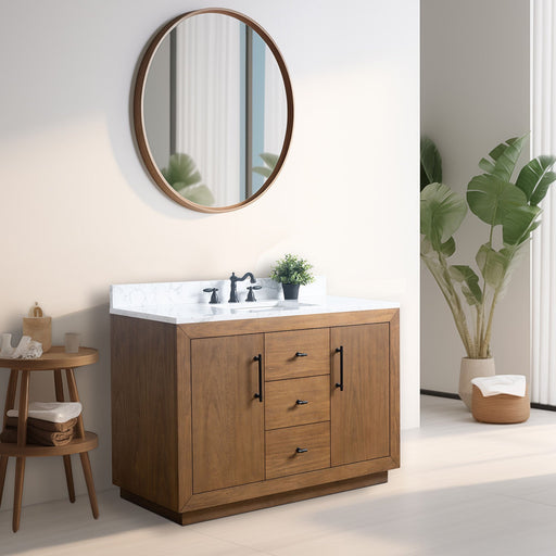 48" Bathroom Vanity with Sink and Top, With Soft Closing Doors - HomeBeyond