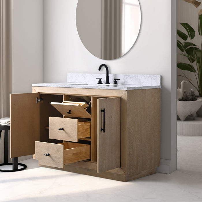 48" Bathroom Vanity with Sink and Top, With Soft Closing Doors - HomeBeyond