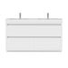 48" Double Sink Modern Freestanding Bathroom Vanity Set with White Engineered Stone Top – Storage Cabinet with Soft-Closing Drawers VA6048DWF - HomeBeyond