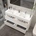 48" Double Sink Modern Freestanding Bathroom Vanity Set with White Engineered Stone Top – Storage Cabinet with Soft-Closing Drawers VA6048DWF - HomeBeyond
