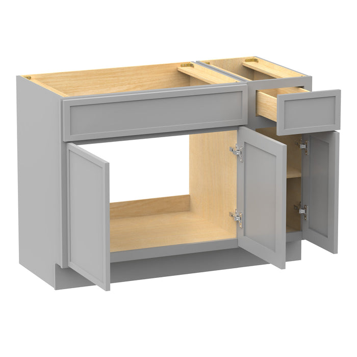 48" Modern Freestanding Birch & Plywood Bathroom Vanity Base Only – Shaker Style Storage Cabinet with 1 Drawer & 3 Soft-Closing Doors VA4136-121 - HomeBeyond