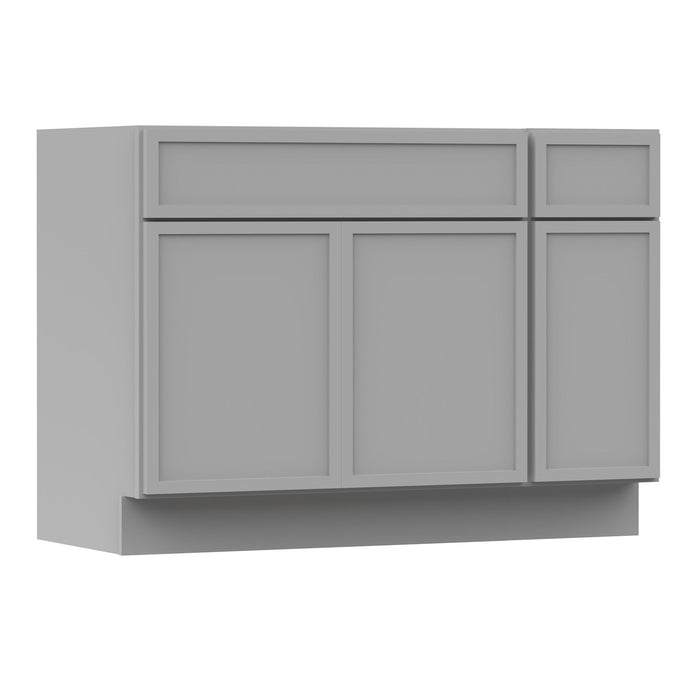 48" Modern Freestanding Birch & Plywood Bathroom Vanity Base Only – Shaker Style Storage Cabinet with 1 Drawer & 3 Soft-Closing Doors VA4136-121 - HomeBeyond