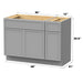 48" Modern Freestanding Birch & Plywood Bathroom Vanity Base Only – Shaker Style Storage Cabinet with 1 Drawer & 3 Soft-Closing Doors VA4136-121 - HomeBeyond