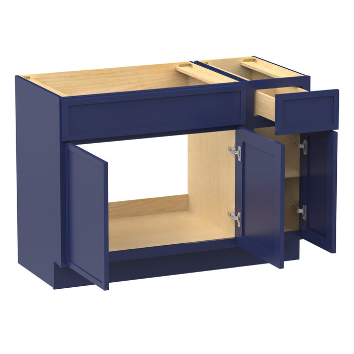 48" Modern Freestanding Birch & Plywood Bathroom Vanity Base Only – Shaker Style Storage Cabinet with 1 Drawer & 3 Soft-Closing Doors VA4136-121 - HomeBeyond