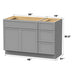 48" Modern Freestanding Birch & Plywood Bathroom Vanity Base Only – Shaker Style Storage Cabinet with 3 Drawers & 1 Door VA4133-153 - HomeBeyond