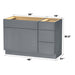 48" Modern Freestanding Birch & Plywood Bathroom Vanity Base Only – Shaker Style Storage Cabinet with 3 Drawers & 1 Door VA4133-153 - HomeBeyond