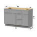 48" Modern Freestanding Birch & Plywood Bathroom Vanity Base Only – Shaker Style Storage Cabinet with 3 Drawers & 2 Soft-Closing Doors VA362R-121 - HomeBeyond
