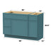 48" Modern Freestanding Birch & Plywood Bathroom Vanity Base Only – Shaker Style Storage Cabinet with 3 Drawers & 2 Soft-Closing Doors VA41362L-121 - HomeBeyond