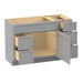 48" Modern Freestanding Birch & Plywood Bathroom Vanity Base Only – Shaker Style Storage Cabinet with 5 Drawers & 1 Soft-Closing Door VA41362L-123 - HomeBeyond