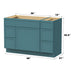 48" Modern Freestanding Birch & Plywood Bathroom Vanity Base Only – Shaker Style Storage Cabinet with 5 Drawers & 1 Soft-Closing Door VA41362L-123 - HomeBeyond