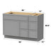 48" Modern Freestanding Birch & Plywood Bathroom Vanity Base Only – Shaker Style Storage Cabinet with 5 Drawers & 1 Soft-Closing Door VA41362R-123 - HomeBeyond