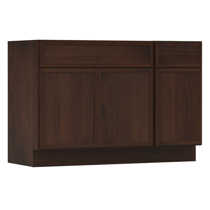 48" Modern Freestanding Birch & Plywood Bathroom Vanity Base Only – Shaker Style Storage Cabinet with Soft-Closing 1 Drawer & 3 Doors VA4133-151 - HomeBeyond