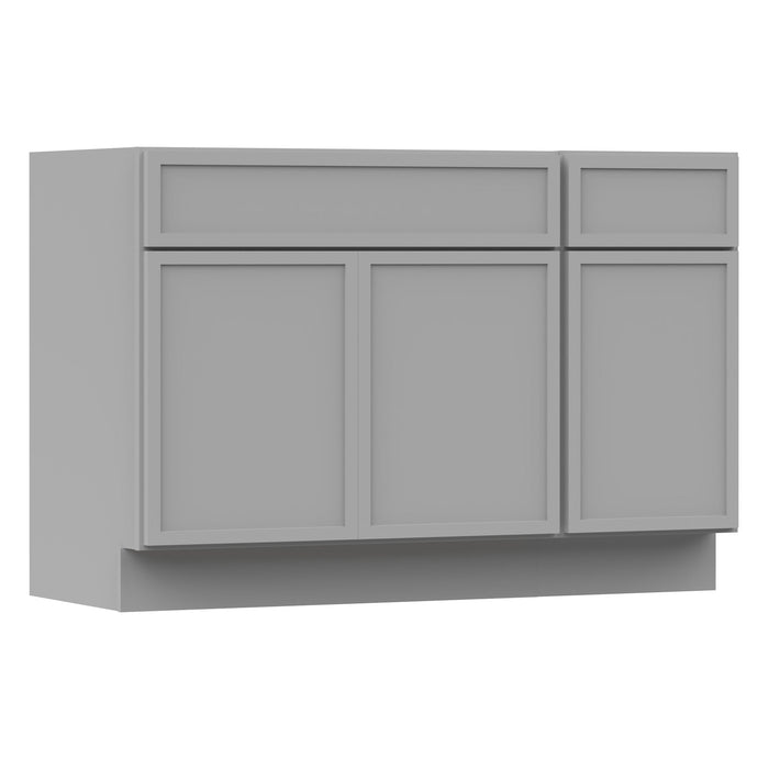 48" Modern Freestanding Birch & Plywood Bathroom Vanity Base Only – Shaker Style Storage Cabinet with Soft-Closing 1 Drawer & 3 Doors VA4133-151 - HomeBeyond