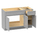 48" Modern Freestanding Birch & Plywood Bathroom Vanity Base Only – Shaker Style Storage Cabinet with Soft-Closing 1 Drawer & 3 Doors VA4133-151 - HomeBeyond