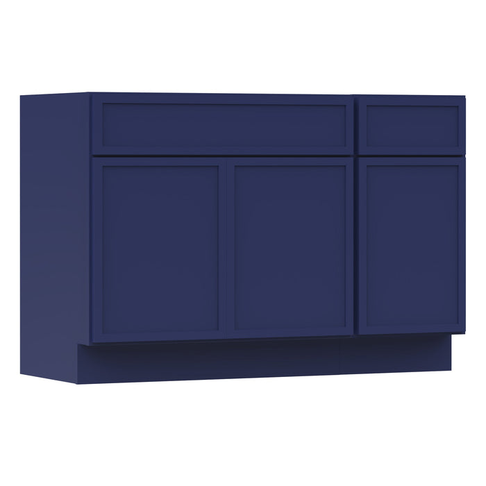 48" Modern Freestanding Birch & Plywood Bathroom Vanity Base Only – Shaker Style Storage Cabinet with Soft-Closing 1 Drawer & 3 Doors VA4133-151 - HomeBeyond