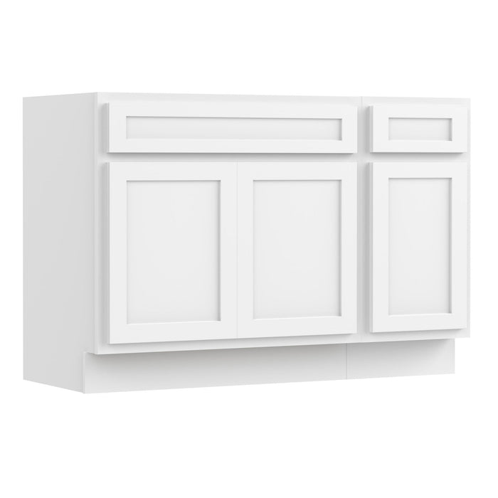 48" Modern Freestanding Oak Plywood Bathroom Vanity Base Only – Shaker Style Storage Cabinet with 1 Drawer & 3 Soft-Closing Doors VA4033-151 - HomeBeyond