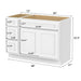 48" Modern Freestanding Oak Plywood Bathroom Vanity Base Only – Shaker Style Storage Cabinet with 3 Drawers & 2 Soft-Closing Doors VA40123-36 - HomeBeyond