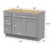 48" Modern Freestanding Oak Plywood Bathroom Vanity Base Only – Shaker Style Storage Cabinet with 3 Drawers & 2 Soft-Closing Doors VA40123-36 - HomeBeyond