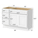 48" Modern Freestanding Oak Plywood Bathroom Vanity Base Only – Shaker Style Storage Cabinet with 3 Drawers & 2 Soft-Closing Doors VA4033-153 - HomeBeyond